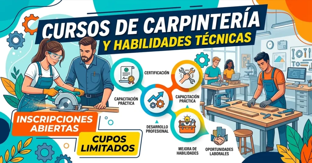 Cursos de carpintería y habilidades técnicas